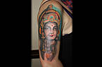 Die indische Göttin Shiva im asiatischen Stil.